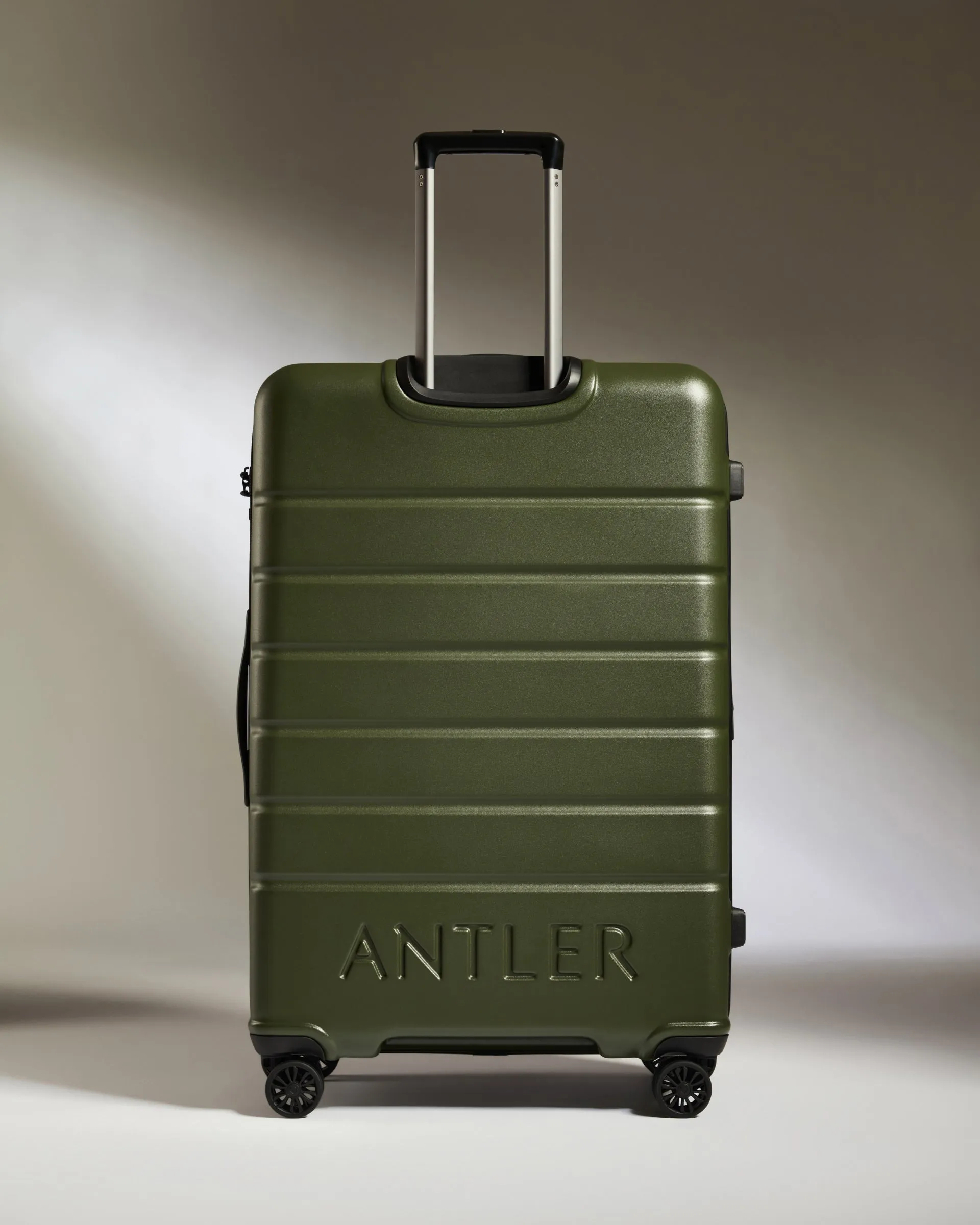 Large Suitcase in Pine - Logo
