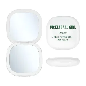 LED Compact Mirror - Pickleball Girl