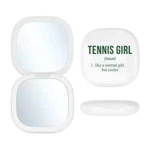 LED Compact Mirror - Tennis Girl