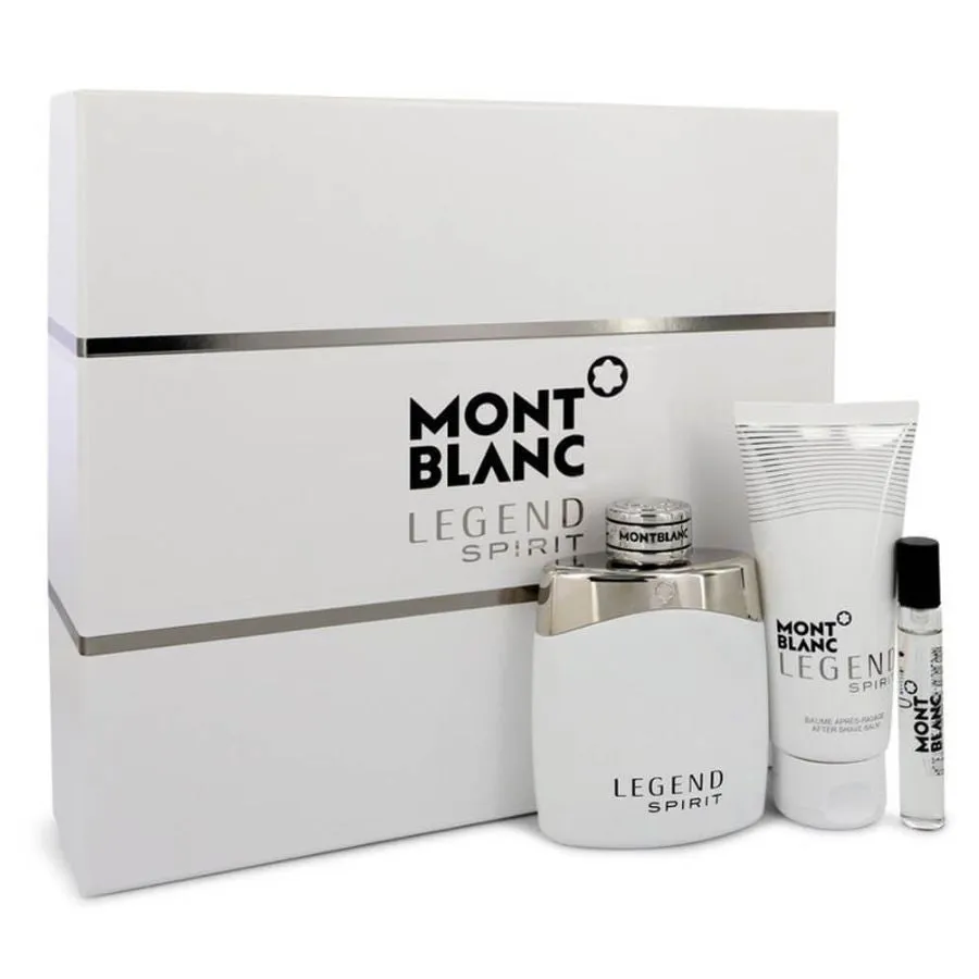 Legend Spirit by Montblanc for Men 3.4 oz EDT 3pc Gift Set