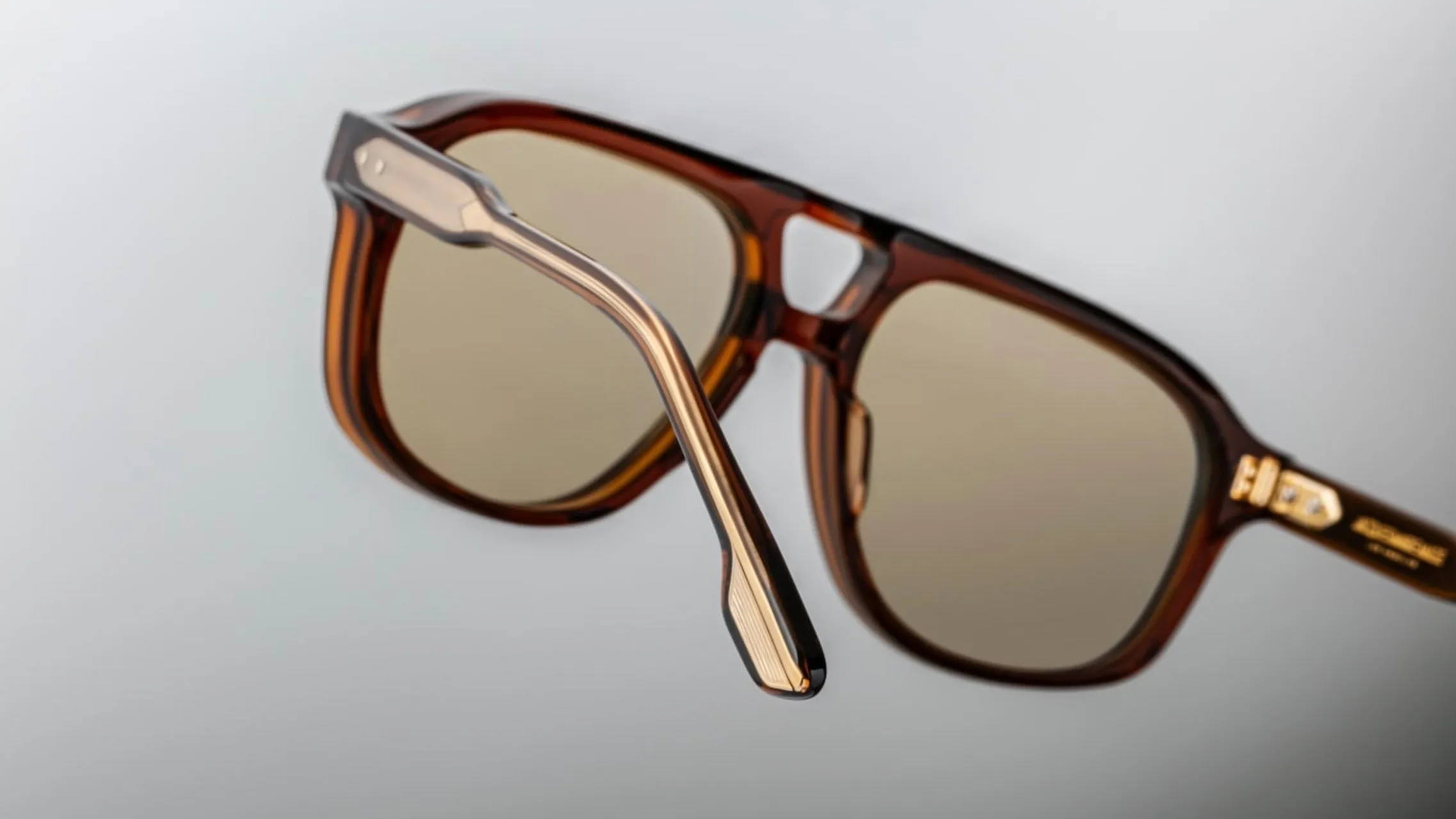 LEONARD-Teak / Khaki Mineral Glass / Gold