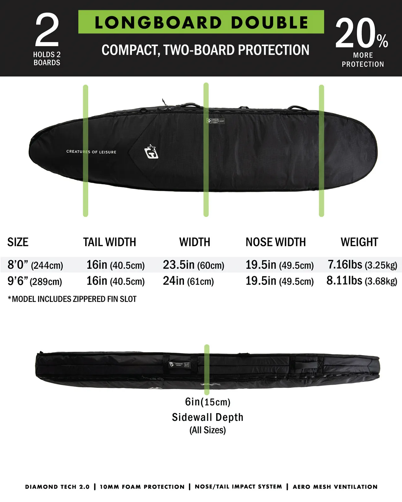Longboard Double DT2.0 | Black