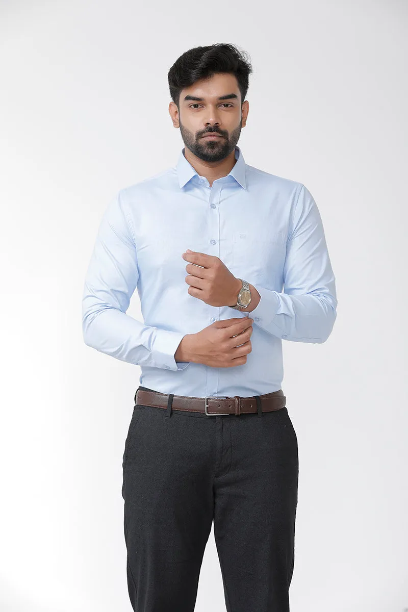 Luxor - Carolina Blue Formal Shirts for Men | Ariser