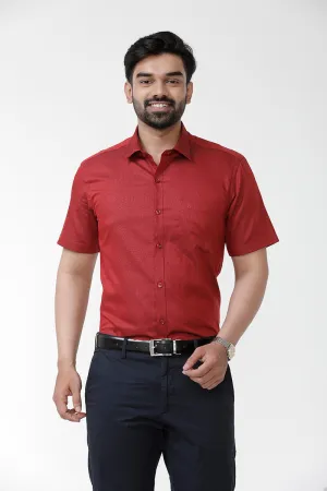 Luxor - Dark Red Formal Shirts for Men | Ariser
