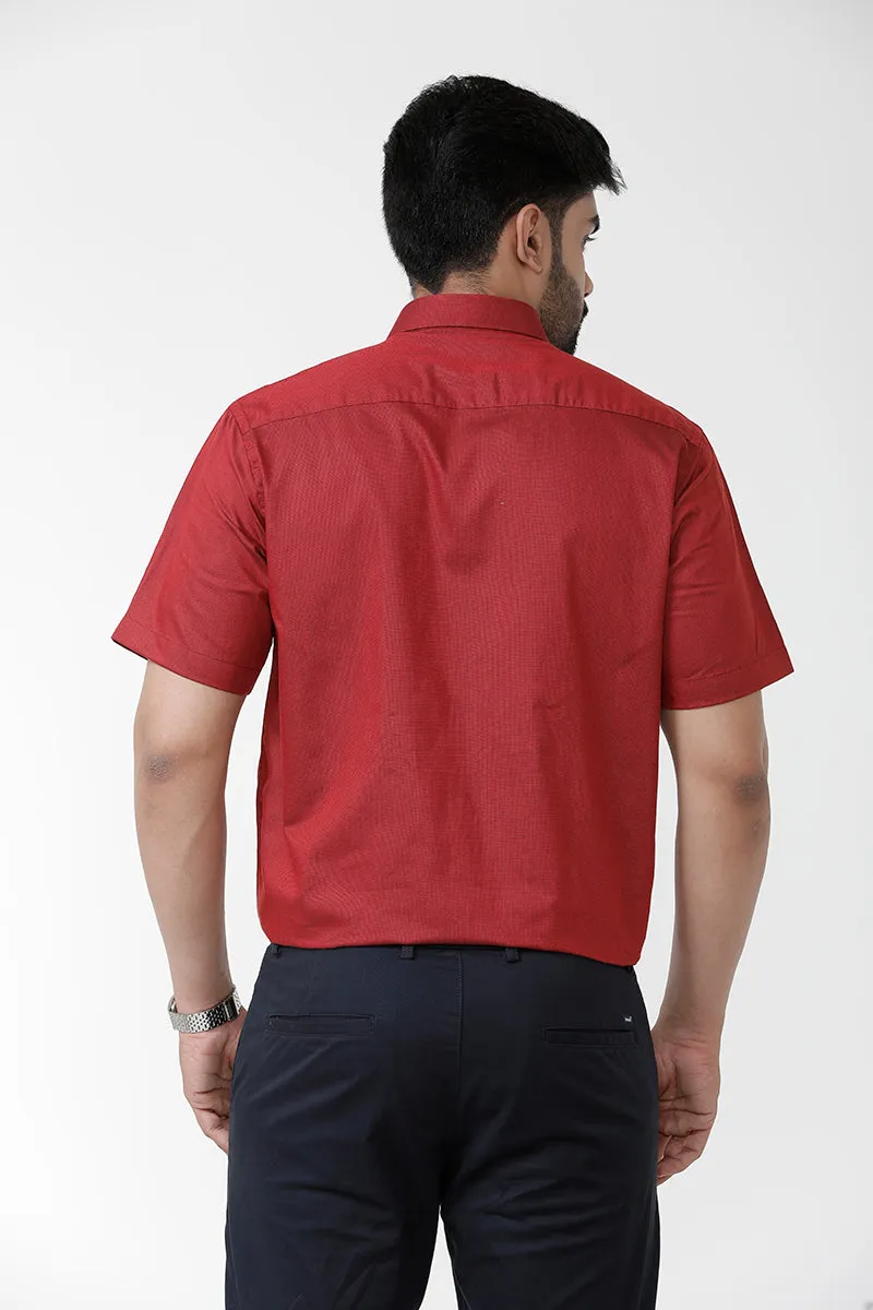 Luxor - Dark Red Formal Shirts for Men | Ariser