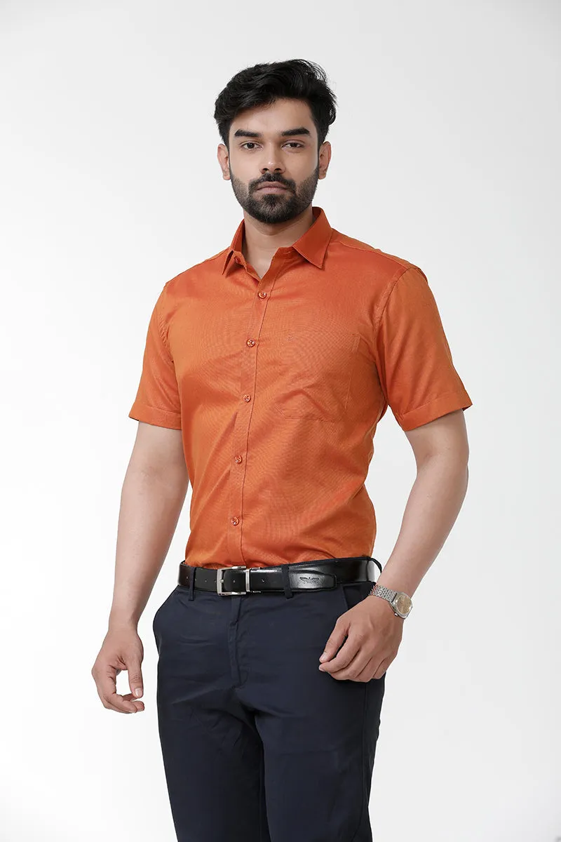 Luxor - Orange Formal Shirts for Men | Ariser