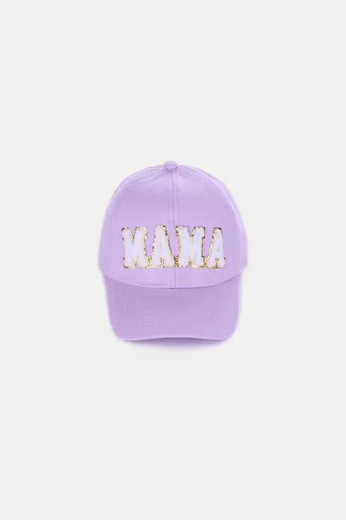 MAMA Chenille Patch Baseball Cap - Washed Cotton City Hat | Femstylo