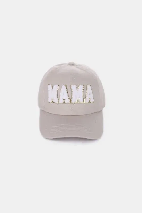 MAMA Chenille Patch Baseball Cap - Washed Cotton City Hat | Femstylo