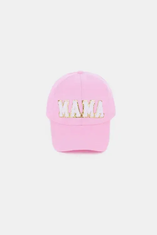 MAMA Chenille Patch Baseball Cap - Washed Cotton City Hat | Femstylo