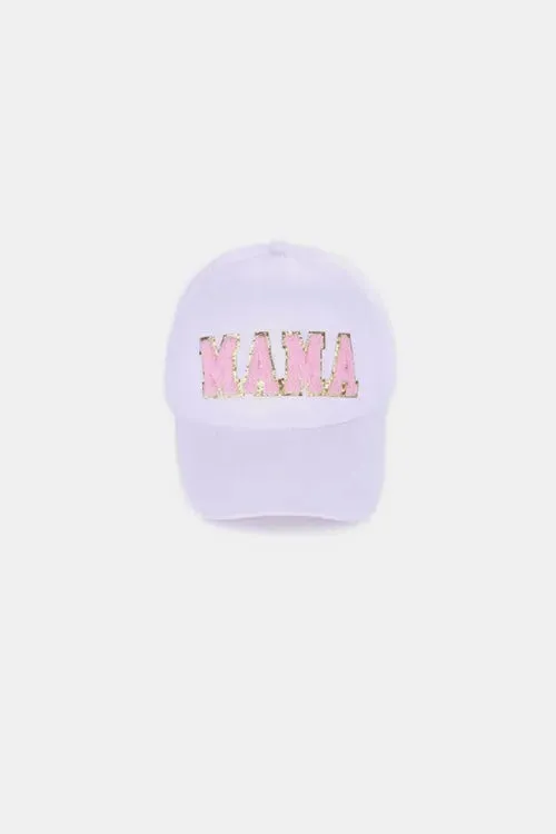 MAMA Chenille Patch Baseball Cap - Washed Cotton City Hat | Femstylo