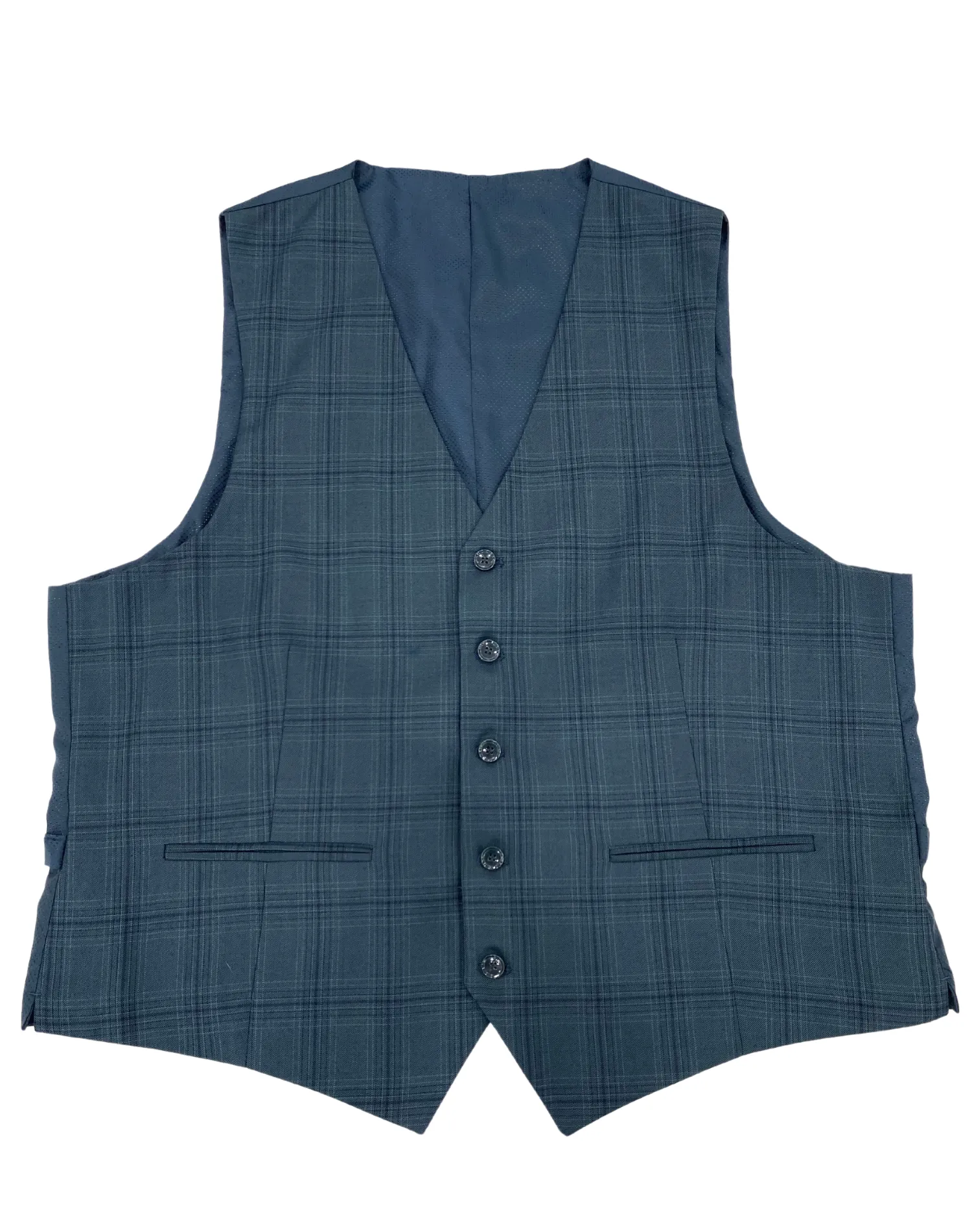 Mazari Plaid Performance Stretch Vest - Forrest Green