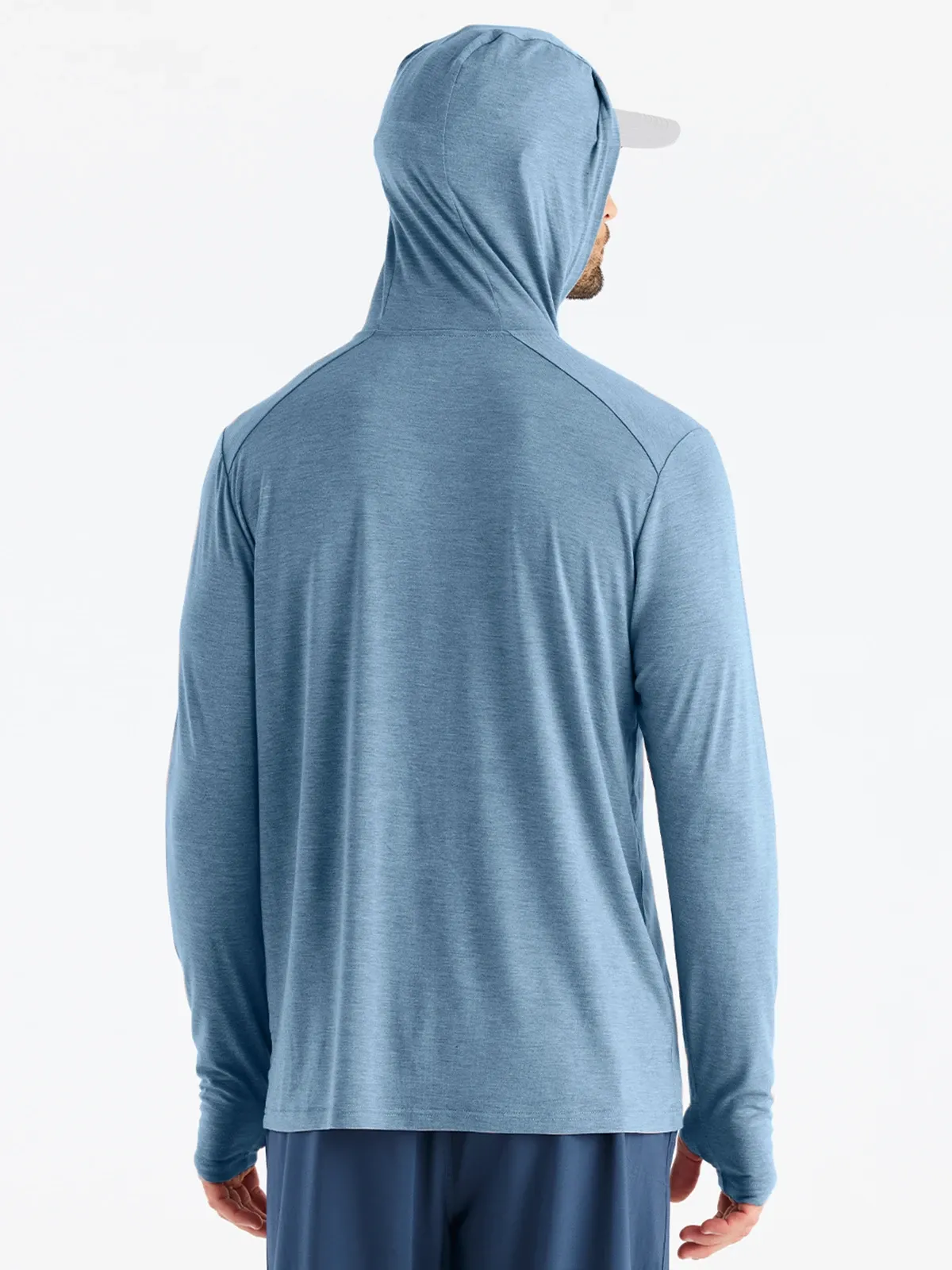 Men's Bamboo Shade Hoodie - Heather Slate Blue