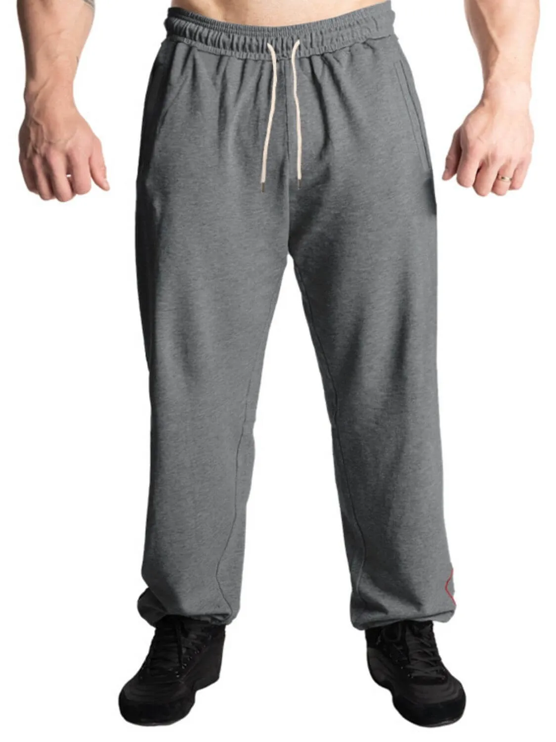Men's Drawstring Pants with Side Pockets Plus Size