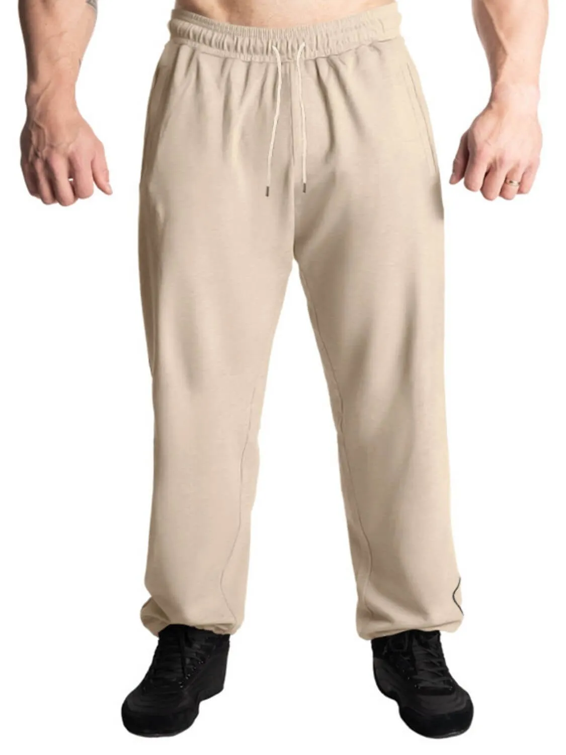 Men's Drawstring Pants with Side Pockets Plus Size