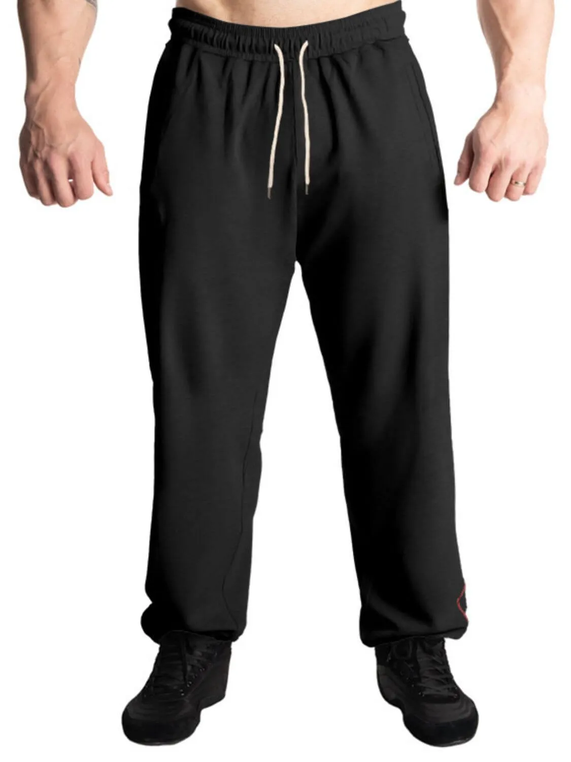 Men's Drawstring Pants with Side Pockets Plus Size