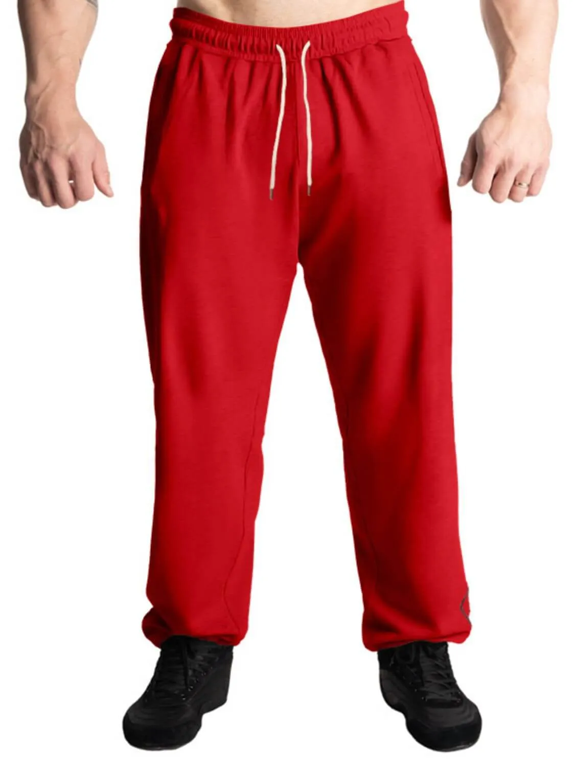 Men's Drawstring Pants with Side Pockets Plus Size