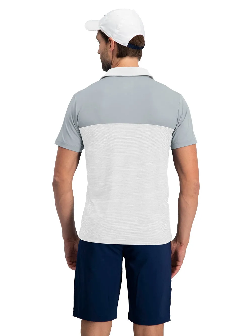 Men's Heathered Two-Tone Golf Polo (Select Colors Only)