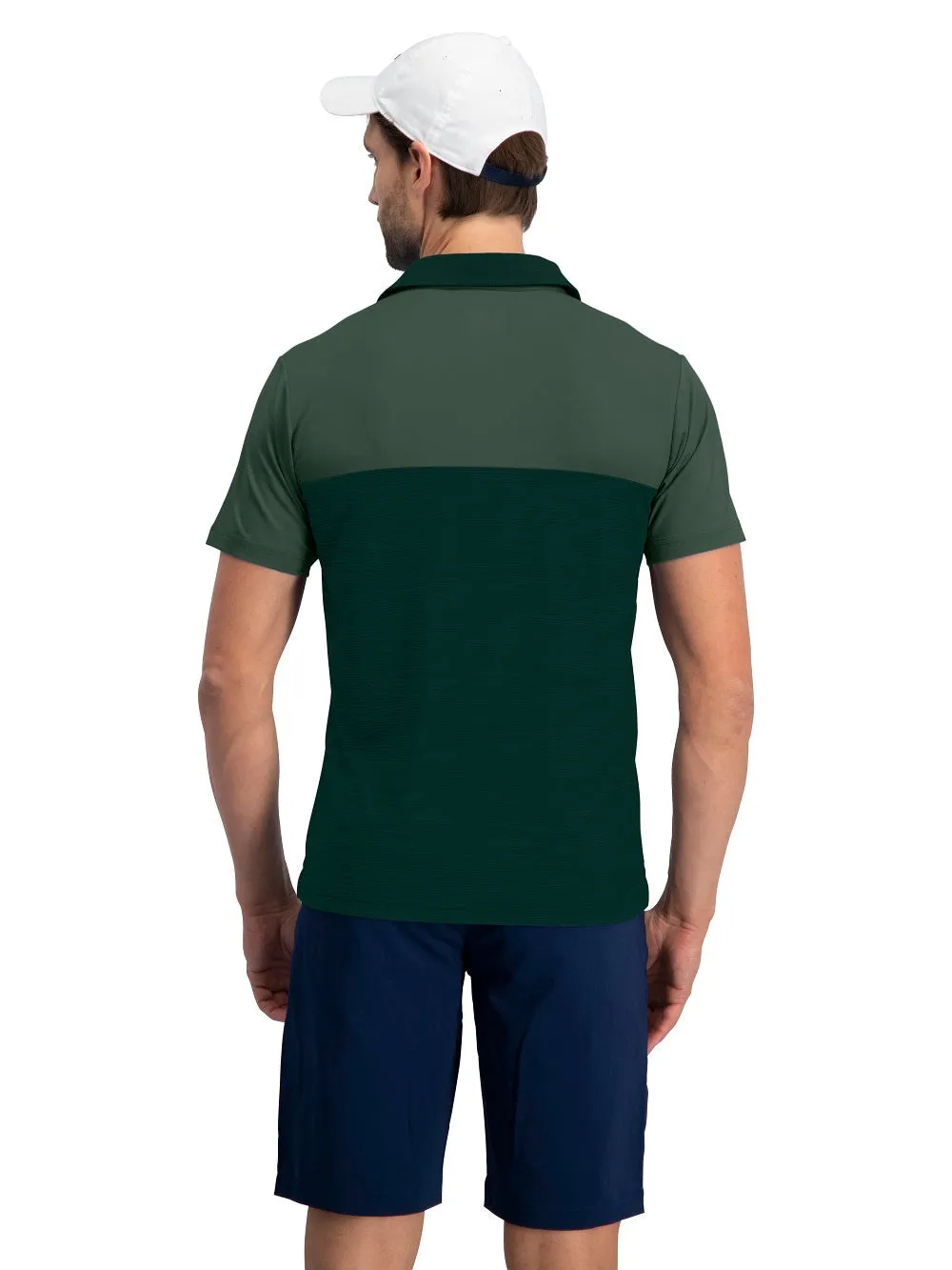 Men's Heathered Two-Tone Golf Polo (Select Colors Only)