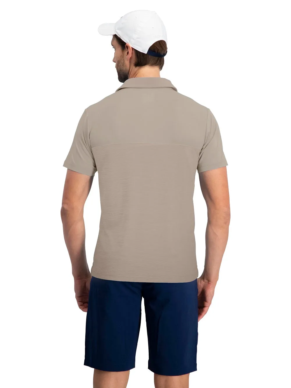 Men's Heathered Two-Tone Golf Polo (Select Colors Only)