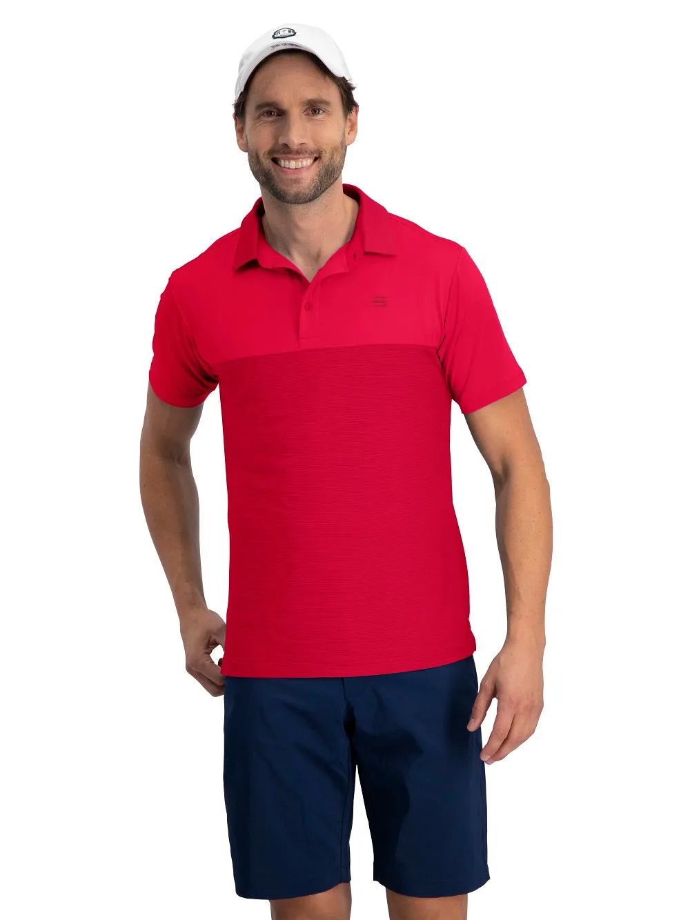 Men's Heathered Two-Tone Golf Polo (Select Colors Only)