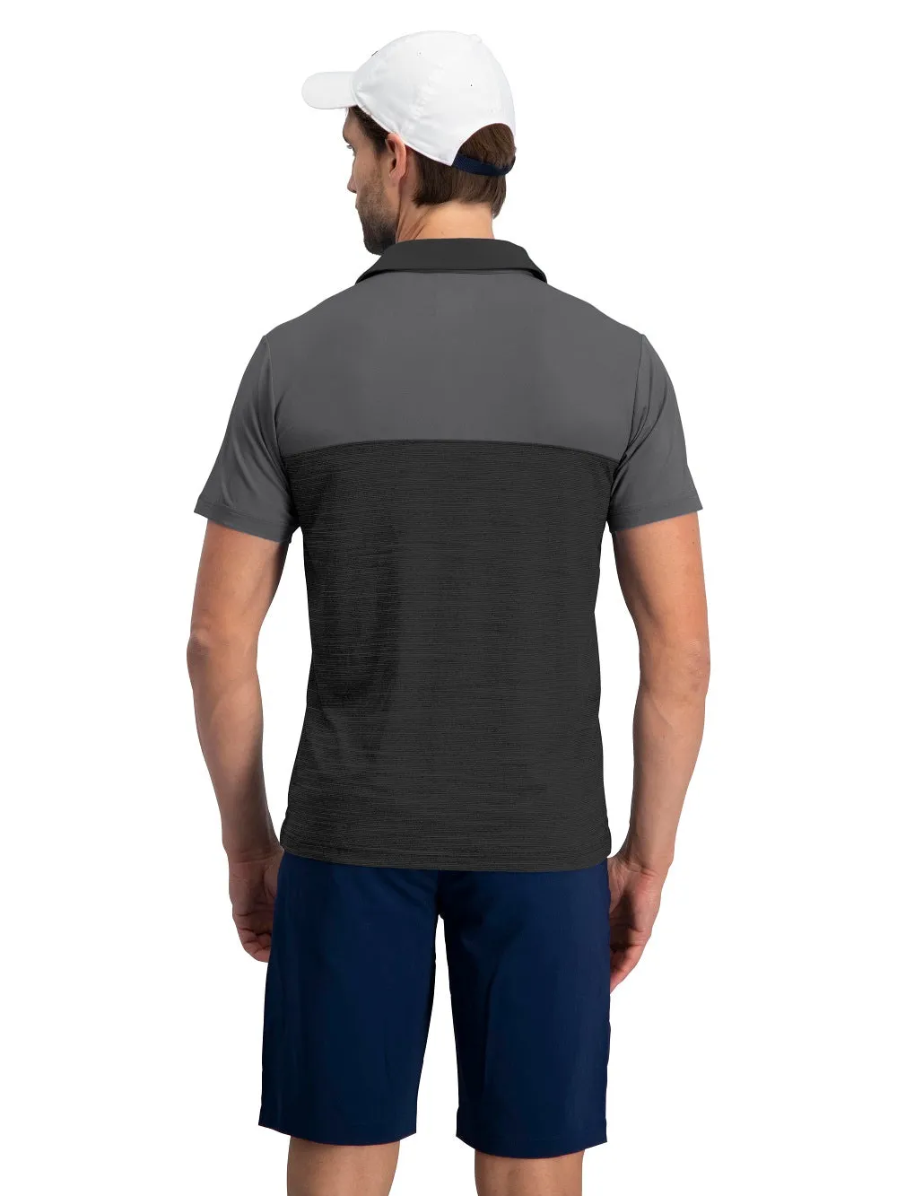 Men's Heathered Two-Tone Golf Polo (Select Colors Only)