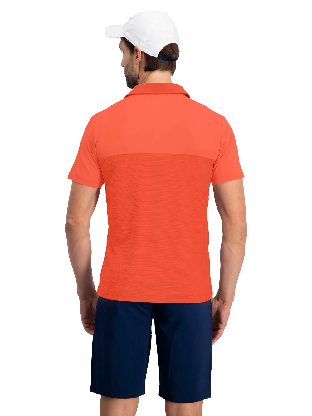 Men's Heathered Two-Tone Golf Polo (Select Colors Only)