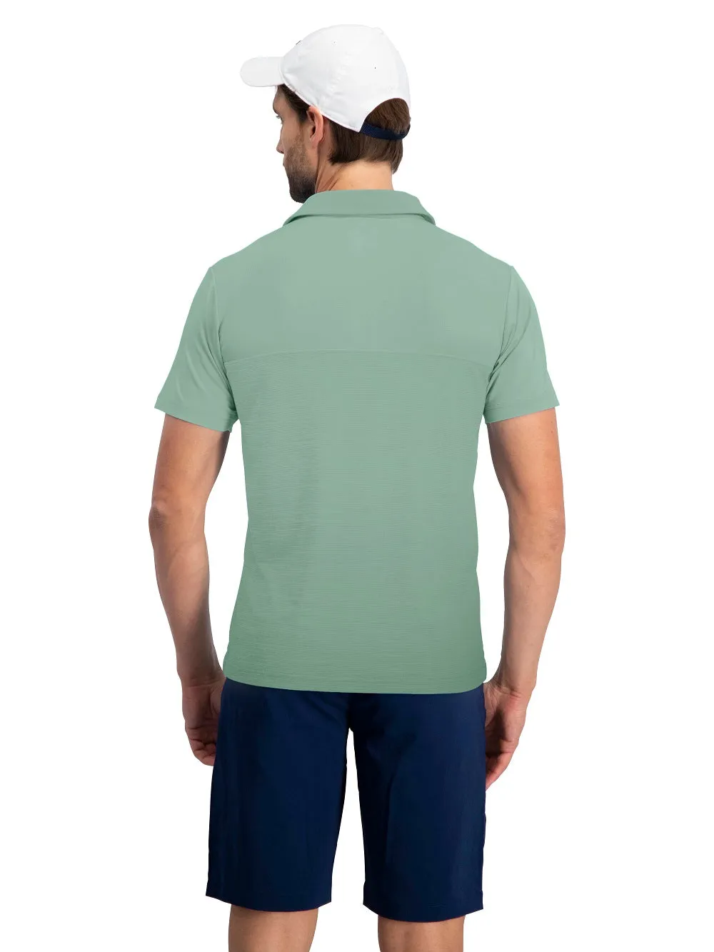 Men's Heathered Two-Tone Golf Polo (Select Colors Only)