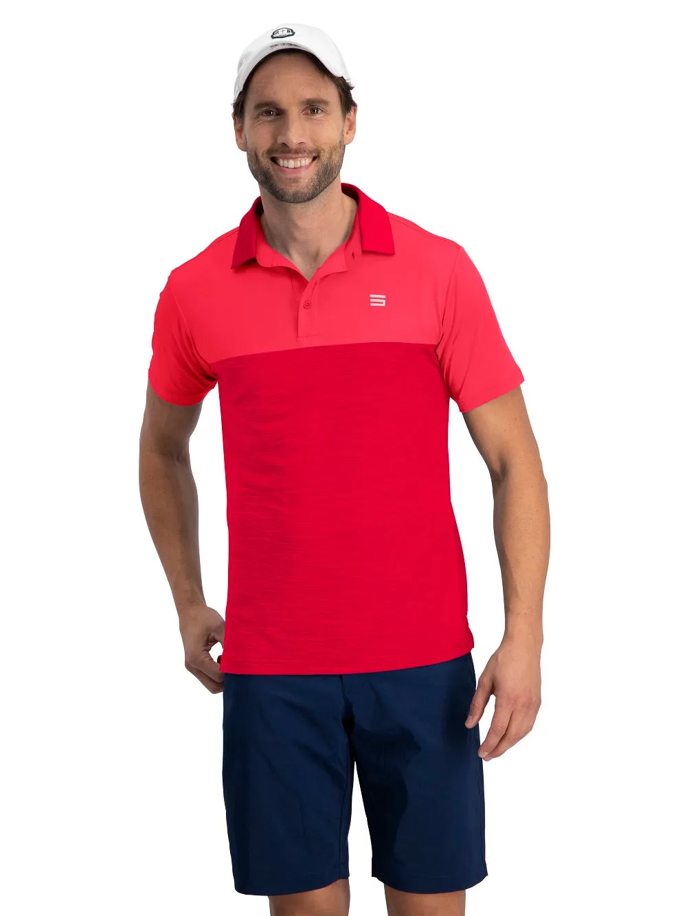 Men's Heathered Two-Tone Golf Polo (Select Colors Only)