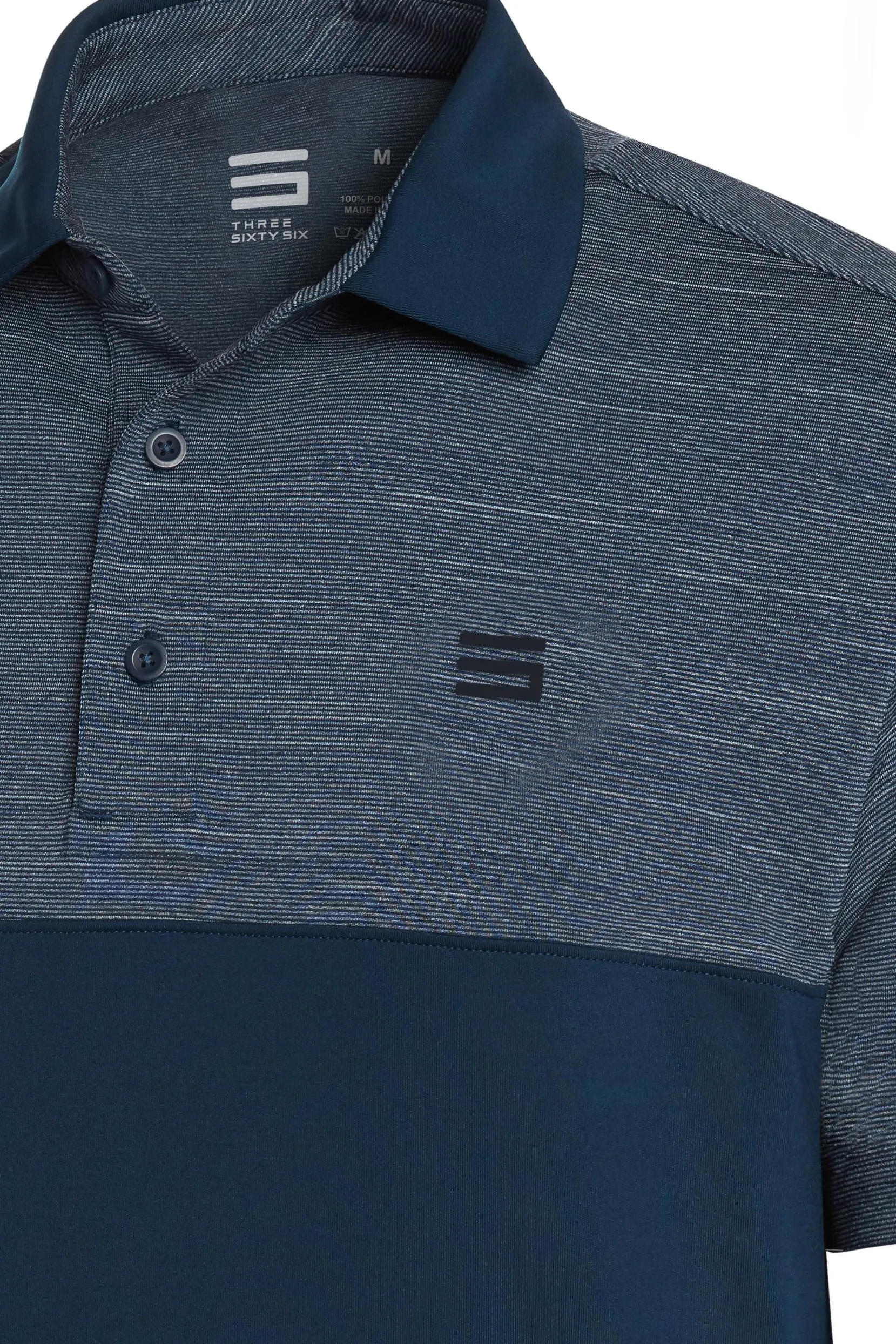 Men's Heathered Two-Tone Golf Polo (Select Colors Only)