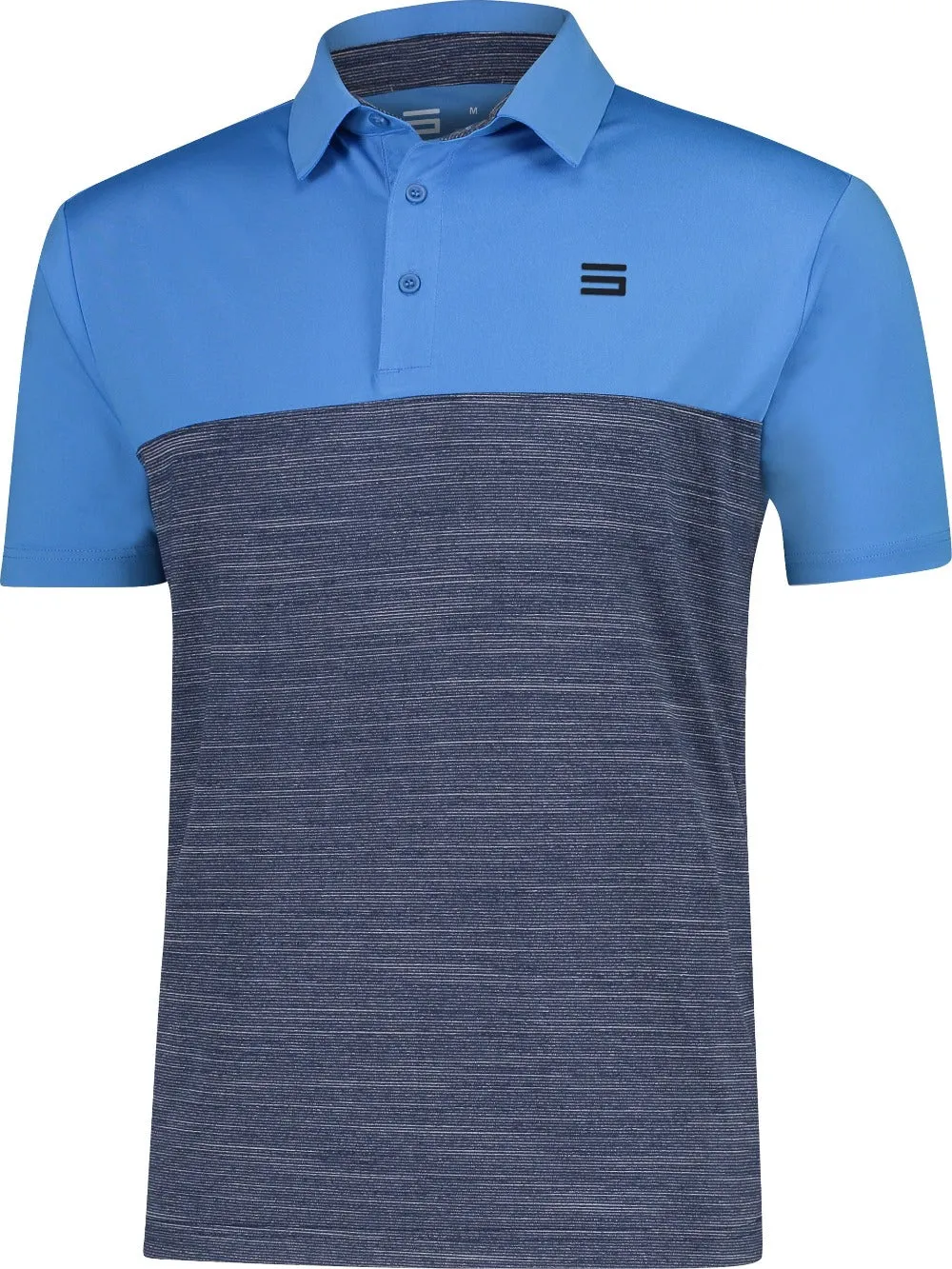 Men's Heathered Two-Tone Golf Polo (Select Colors Only)