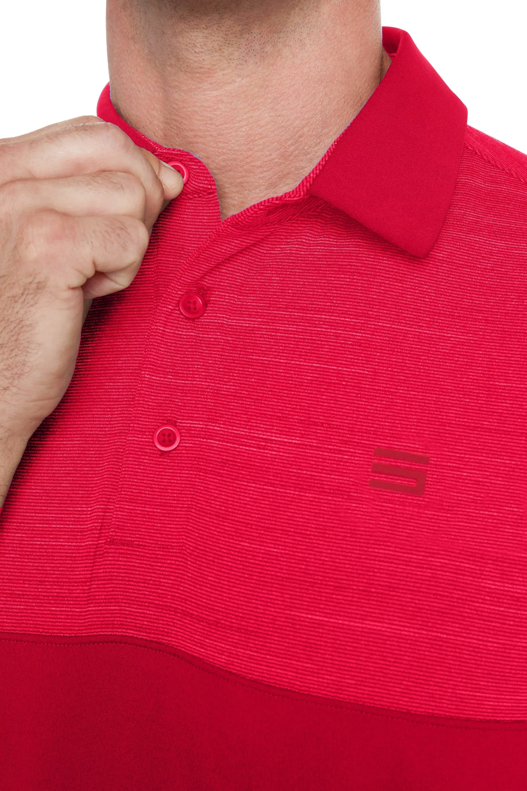 Men's Heathered Two-Tone Golf Polo (Select Colors Only)