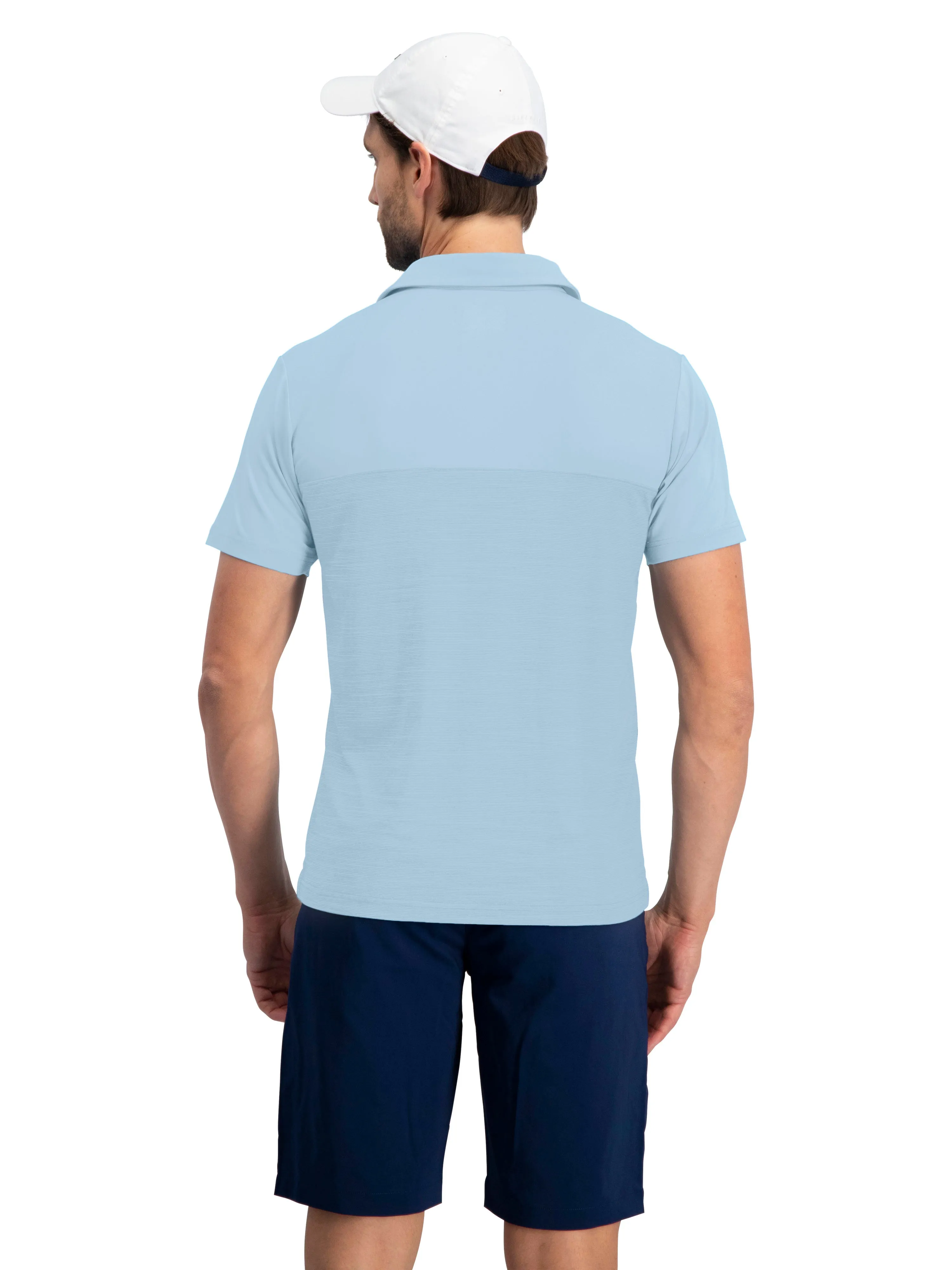 Men's Heathered Two-Tone Golf Polo (Select Colors Only)