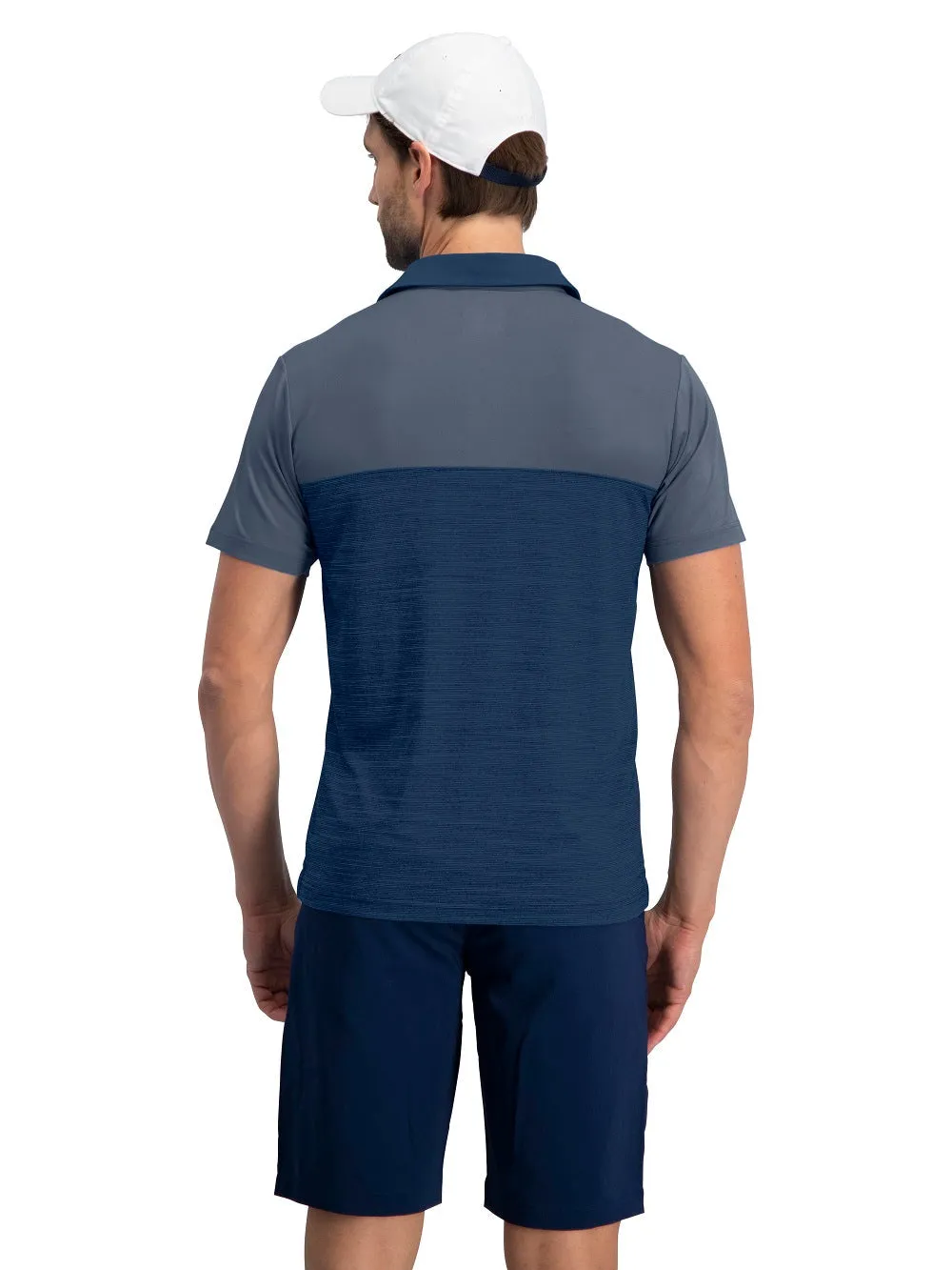 Men's Heathered Two-Tone Golf Polo (Select Colors Only)