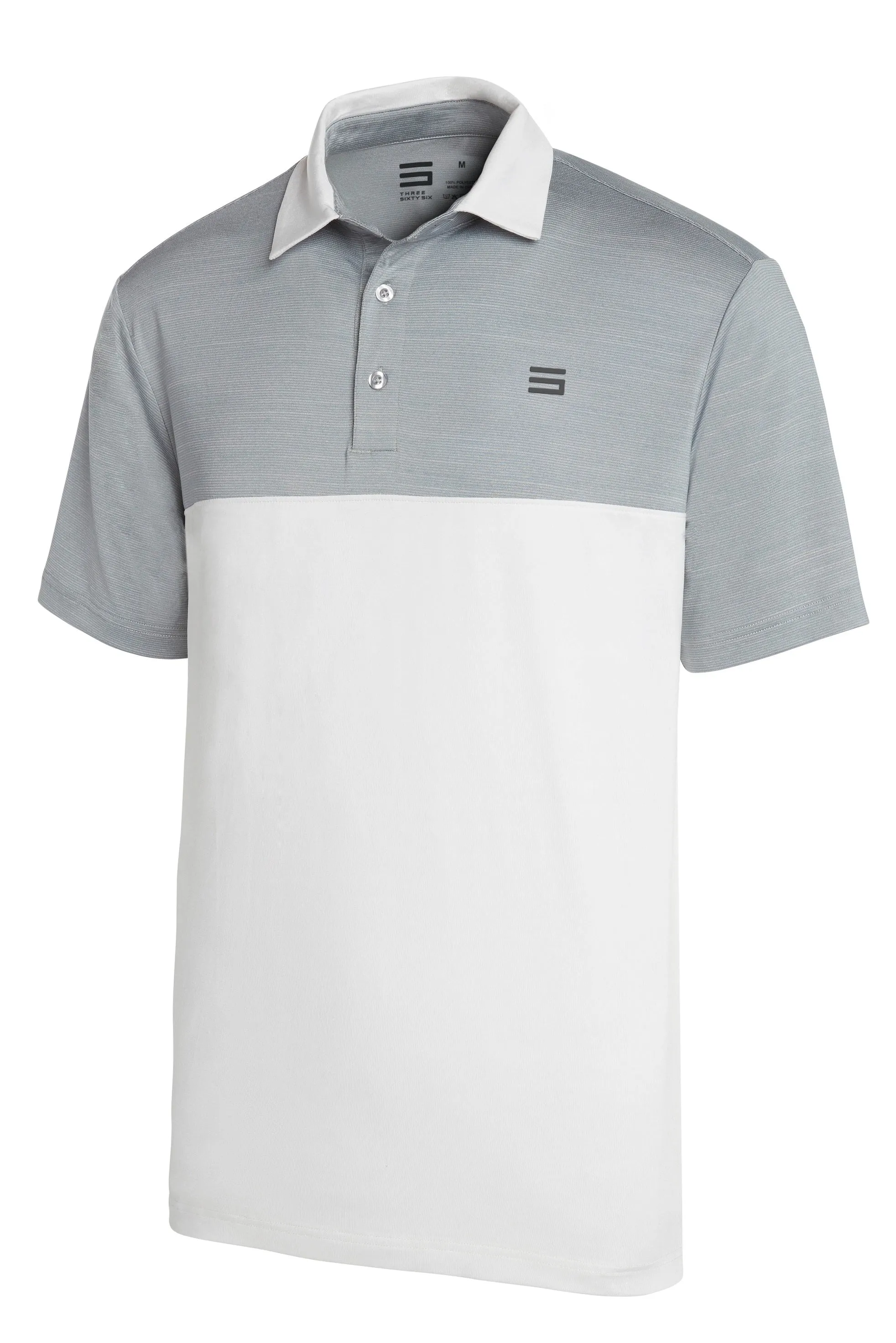 Men's Heathered Two-Tone Golf Polo (Select Colors Only)