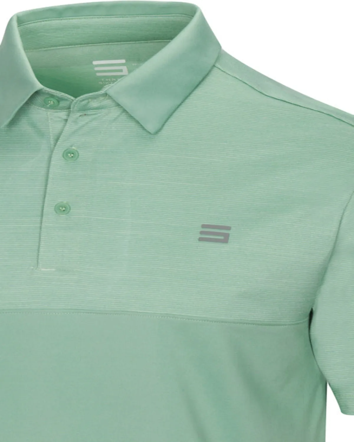 Men's Heathered Two-Tone Golf Polo (Select Colors Only)