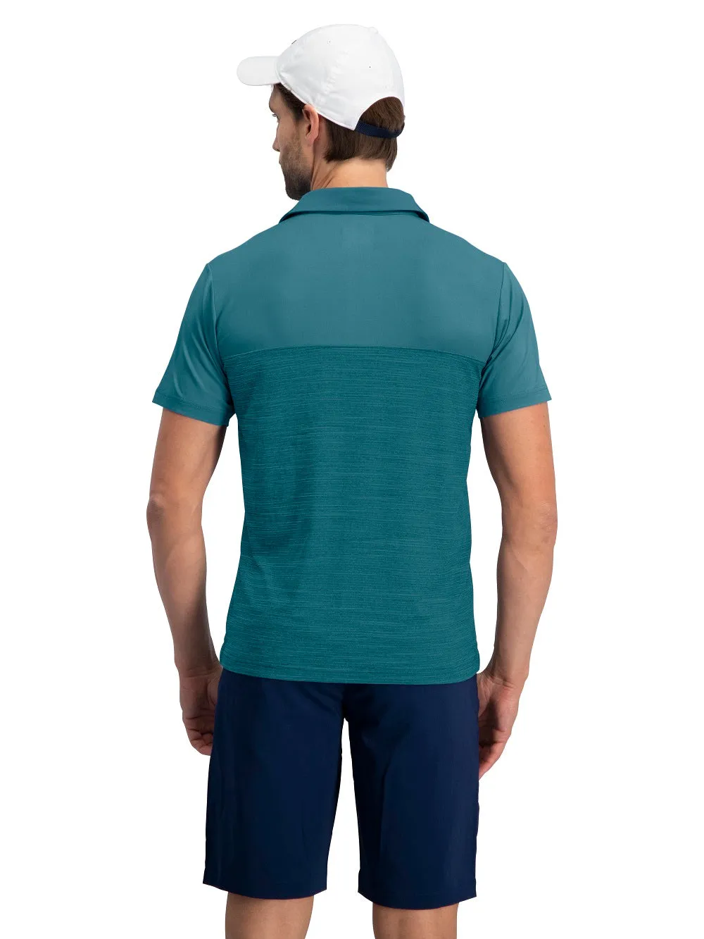 Men's Heathered Two-Tone Golf Polo (Select Colors Only)