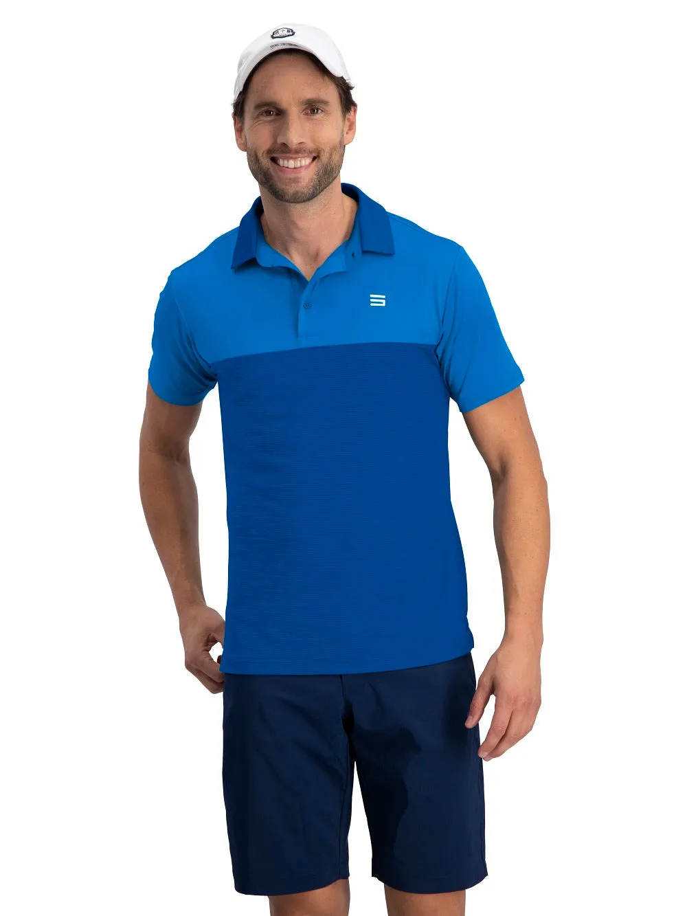 Men's Heathered Two-Tone Golf Polo (Select Colors Only)