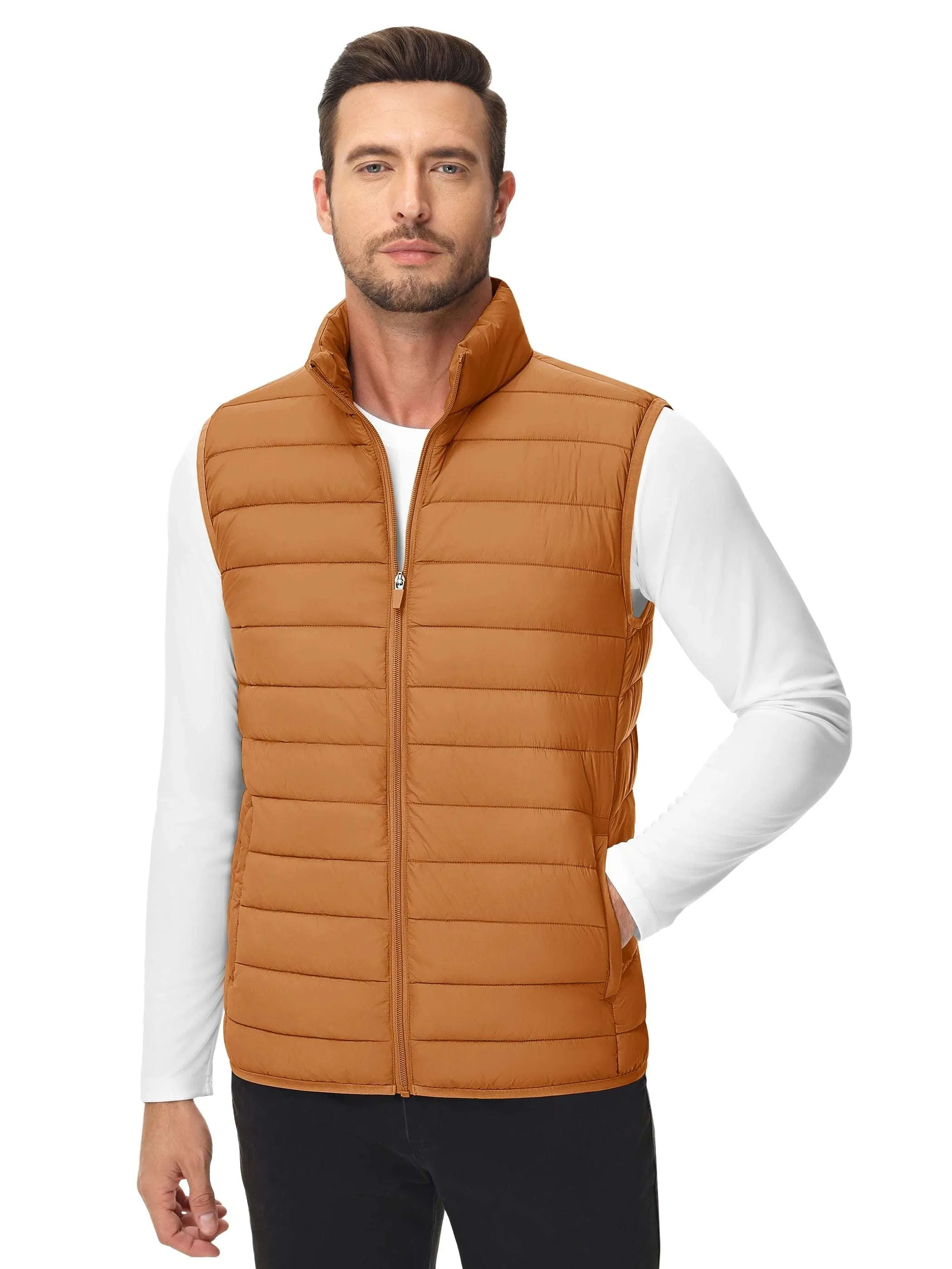 Men's Lightweight Windproof Puffer Vest – Warm Sleeveless Winter Waistcoat