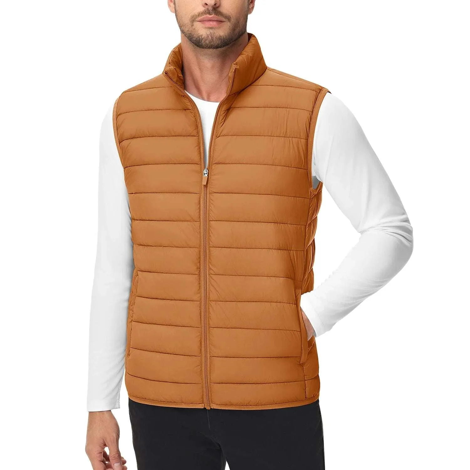 Men's Lightweight Windproof Puffer Vest – Warm Sleeveless Winter Waistcoat