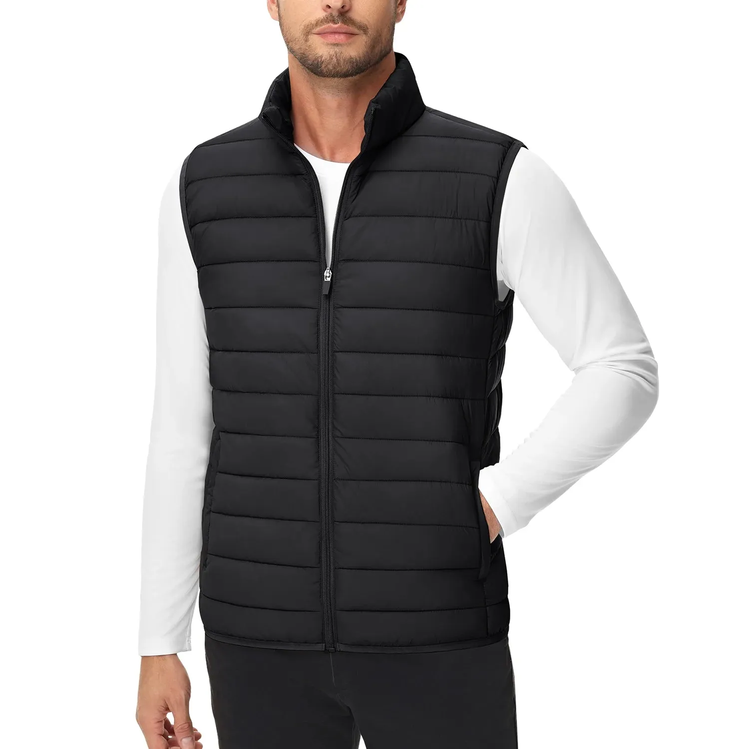 Men's Lightweight Windproof Puffer Vest – Warm Sleeveless Winter Waistcoat
