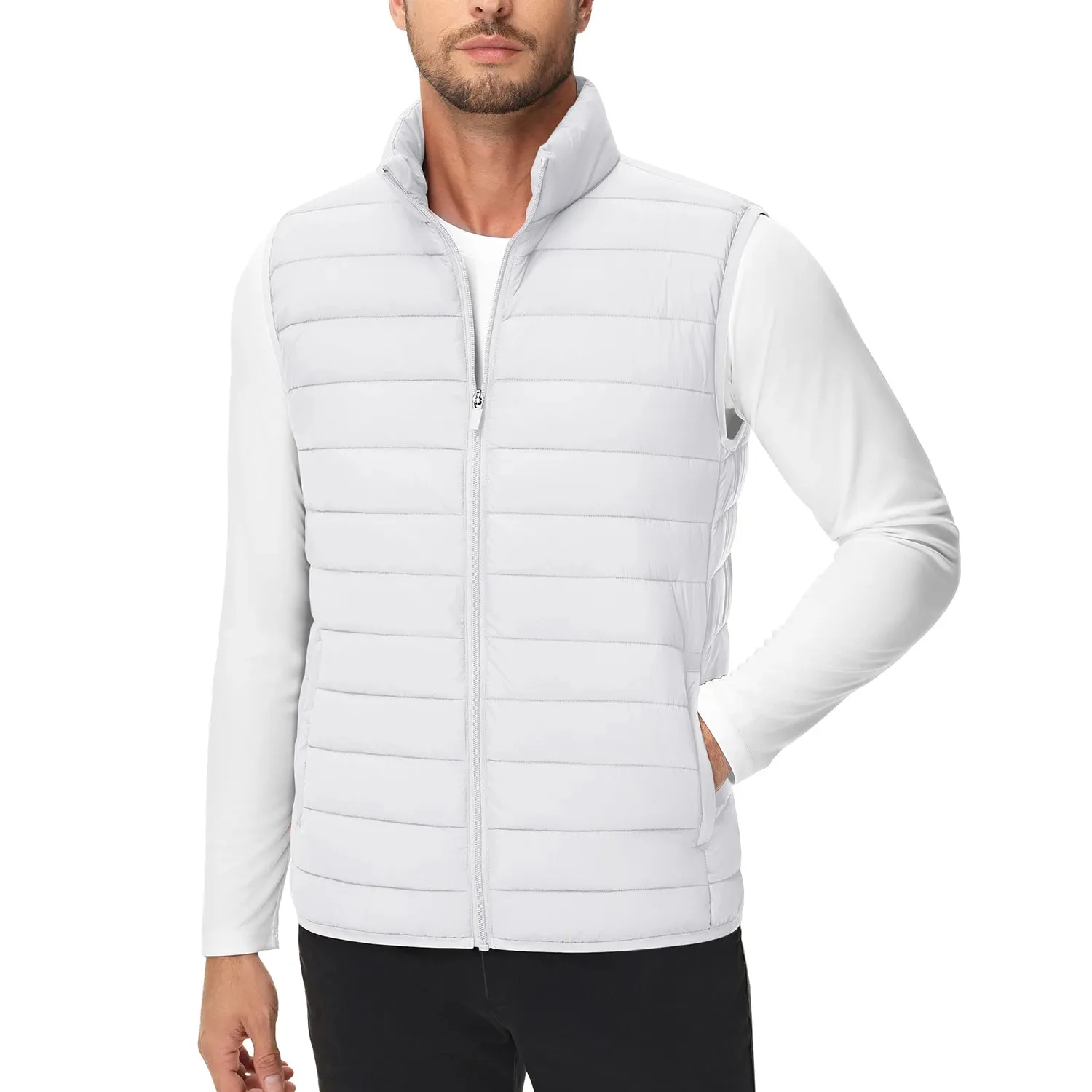 Men's Lightweight Windproof Puffer Vest – Warm Sleeveless Winter Waistcoat