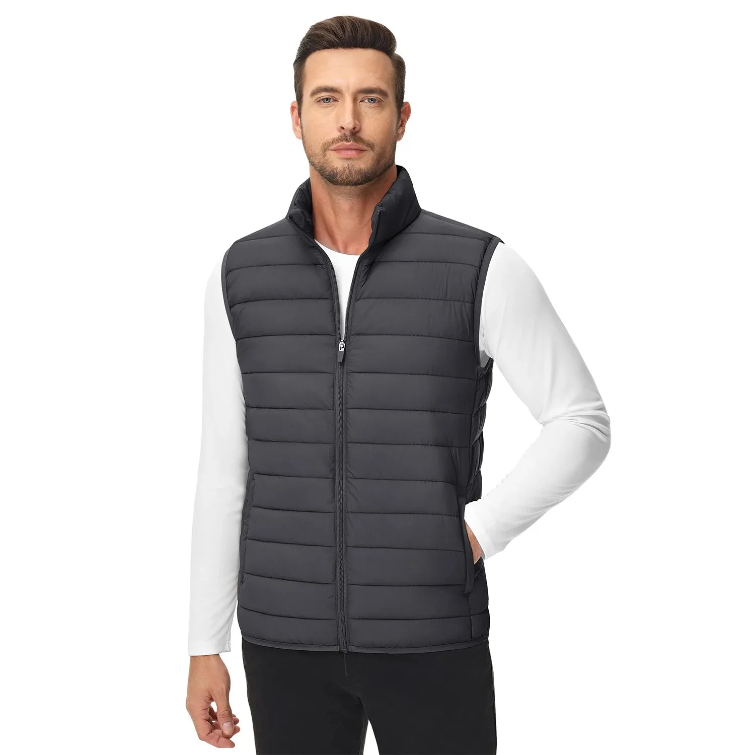 Men's Lightweight Windproof Puffer Vest – Warm Sleeveless Winter Waistcoat