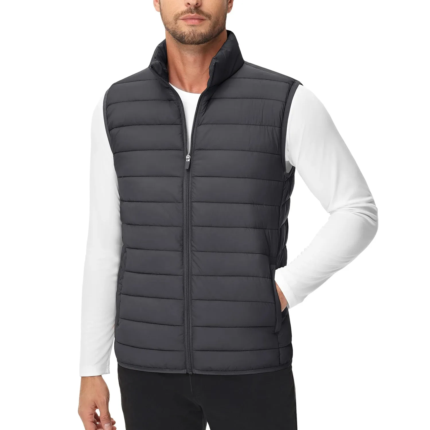 Men's Lightweight Windproof Puffer Vest – Warm Sleeveless Winter Waistcoat