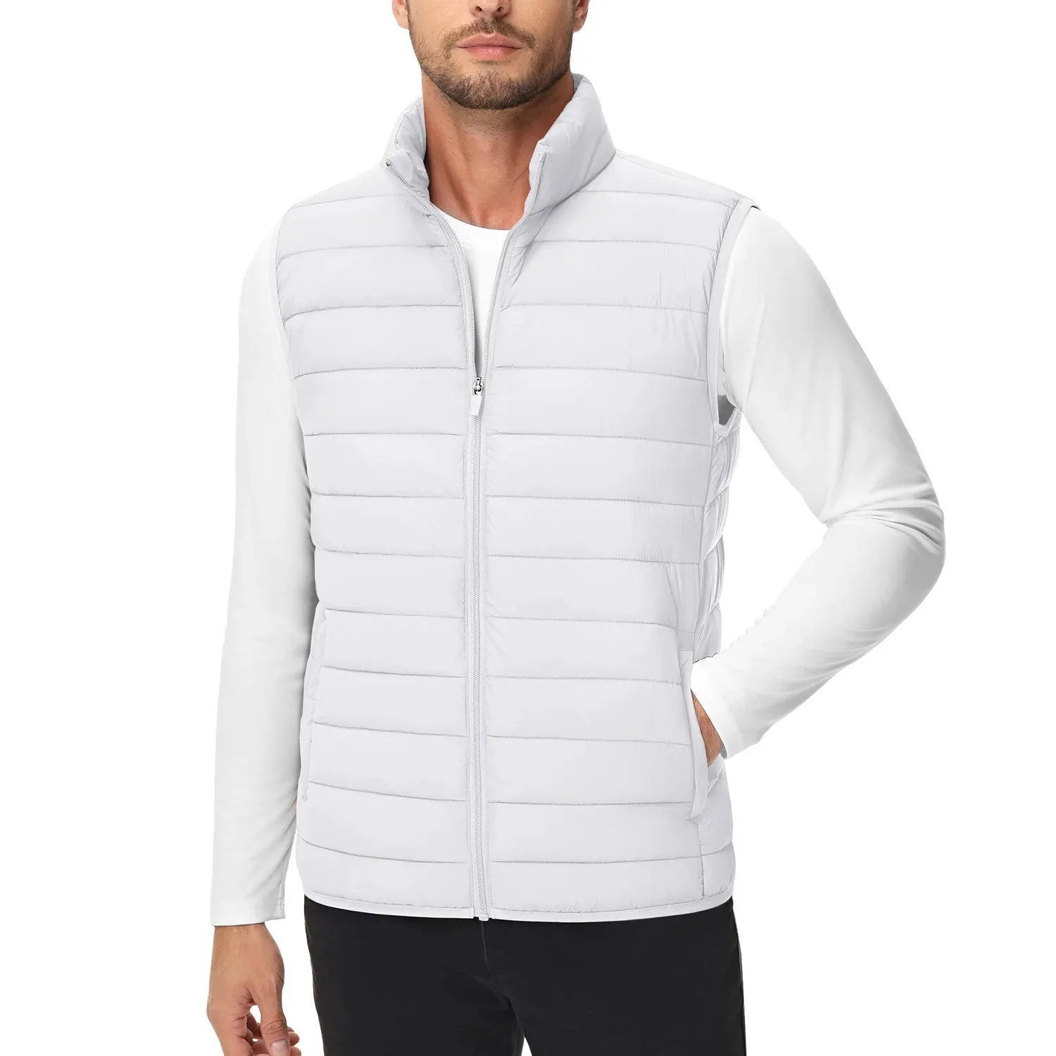 Men's Lightweight Windproof Puffer Vest – Warm Sleeveless Winter Waistcoat