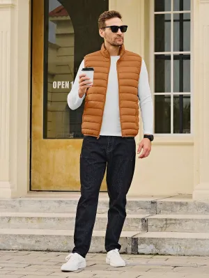Men's Lightweight Windproof Puffer Vest – Warm Sleeveless Winter Waistcoat