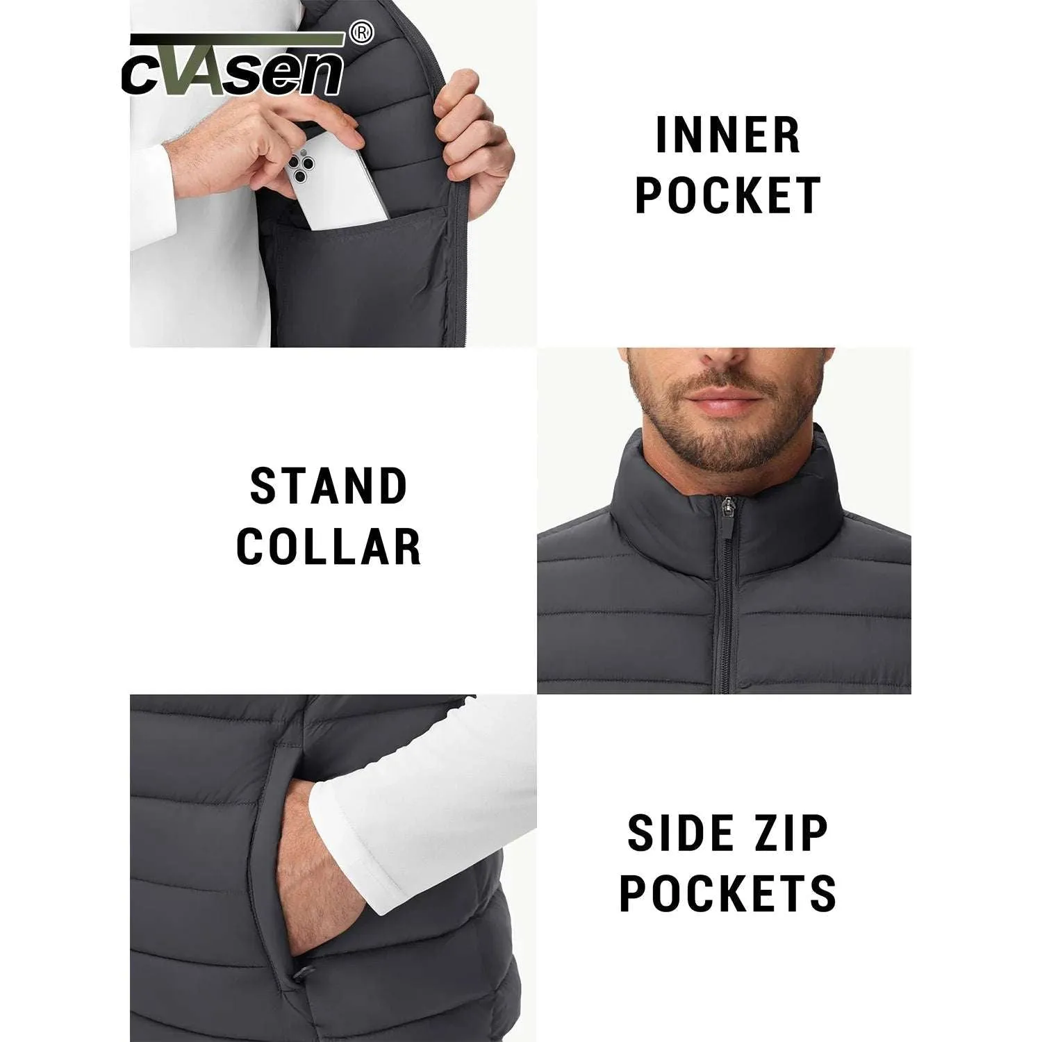 Men's Lightweight Windproof Puffer Vest – Warm Sleeveless Winter Waistcoat
