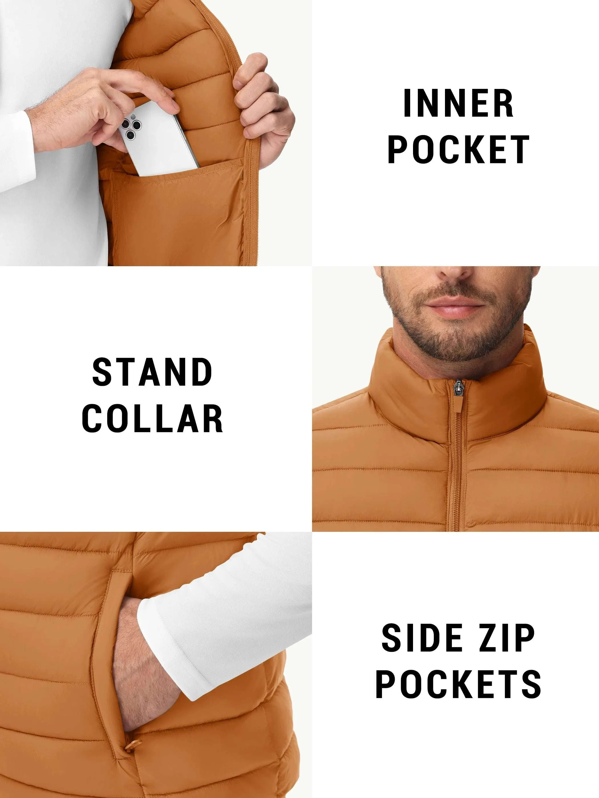 Men's Lightweight Windproof Puffer Vest – Warm Sleeveless Winter Waistcoat