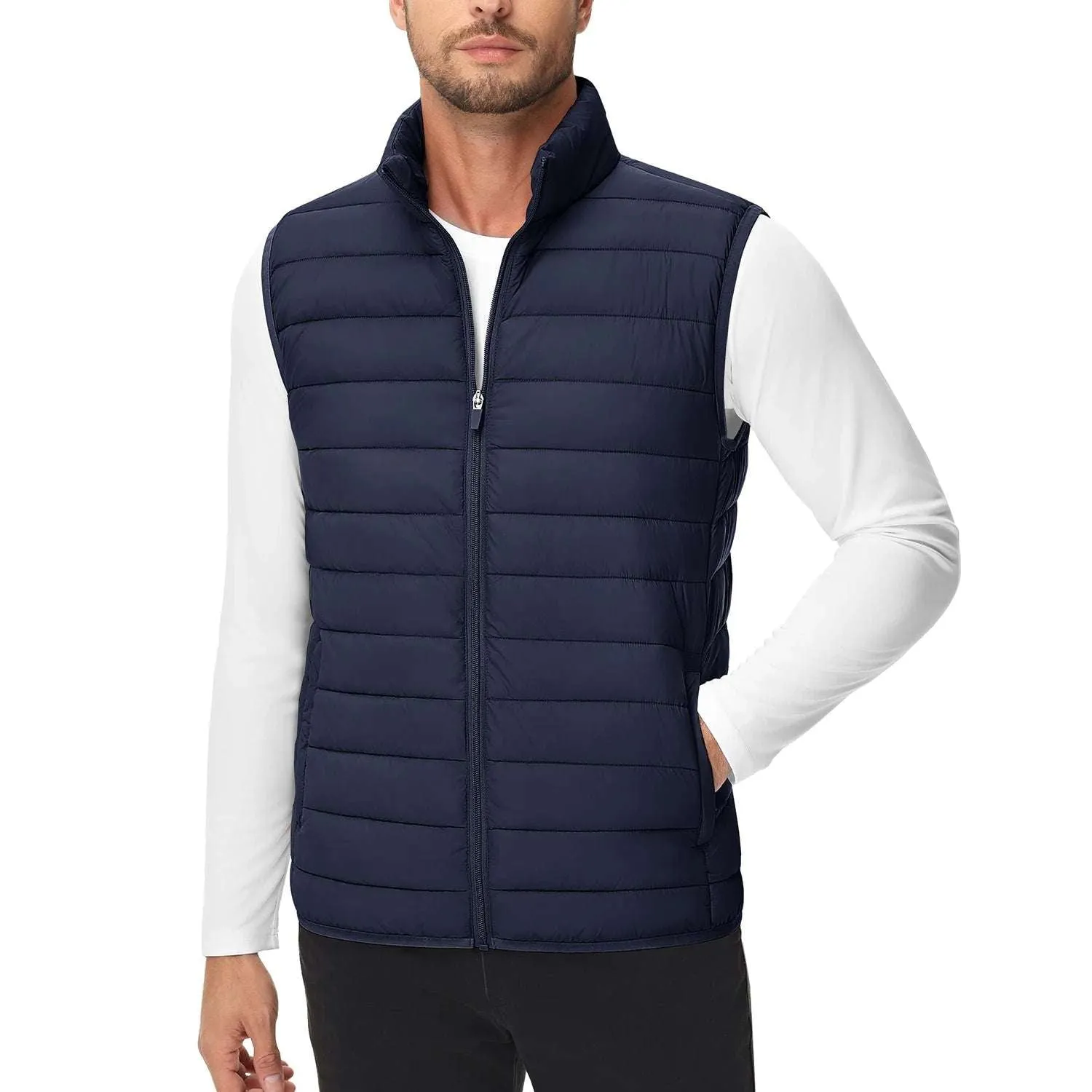 Men's Lightweight Windproof Puffer Vest – Warm Sleeveless Winter Waistcoat