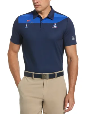 Men's Pete On the Green Block Print Polo
