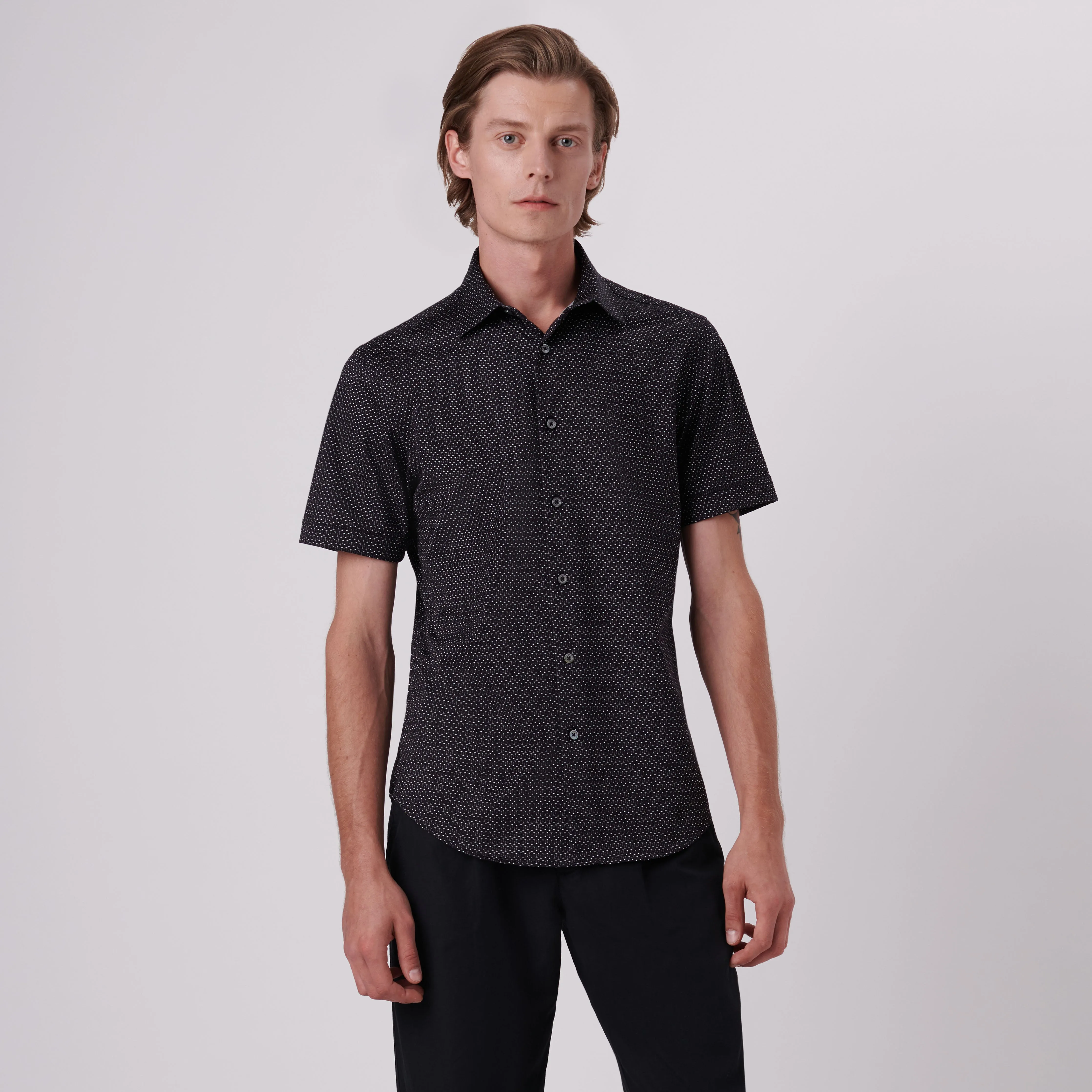 Miles Abstract Print OoohCotton Short Sleeve Shirt